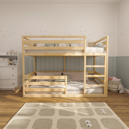 Low Profile Twin Bunk Bed for Toddlers