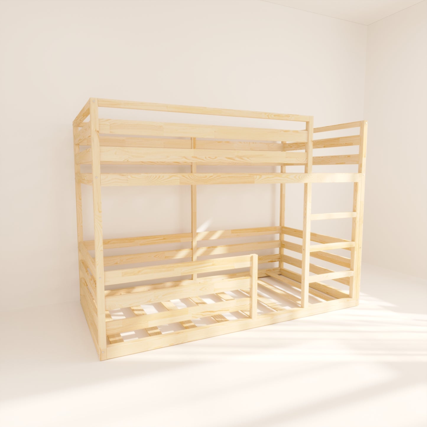 Low Profile Twin Bunk Bed for Toddlers