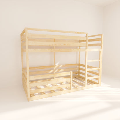 Low Profile Twin Bunk Bed for Toddlers