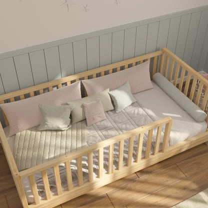 Montessori Toddler Floor Bed with Rails