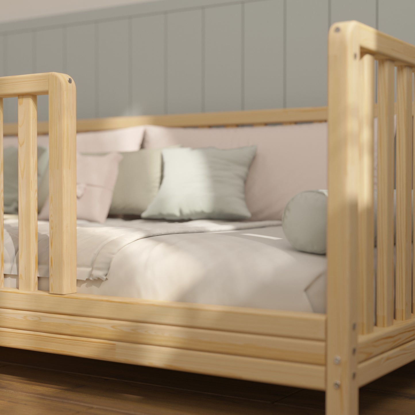 Montessori Toddler Floor Bed with Rails